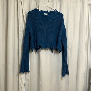 Rustic cropped sweater